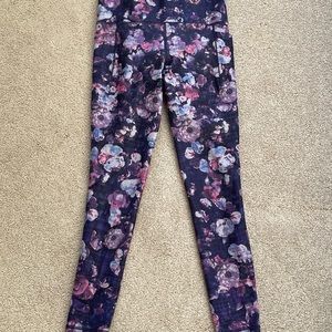 Athleta Purple Floral Leggings